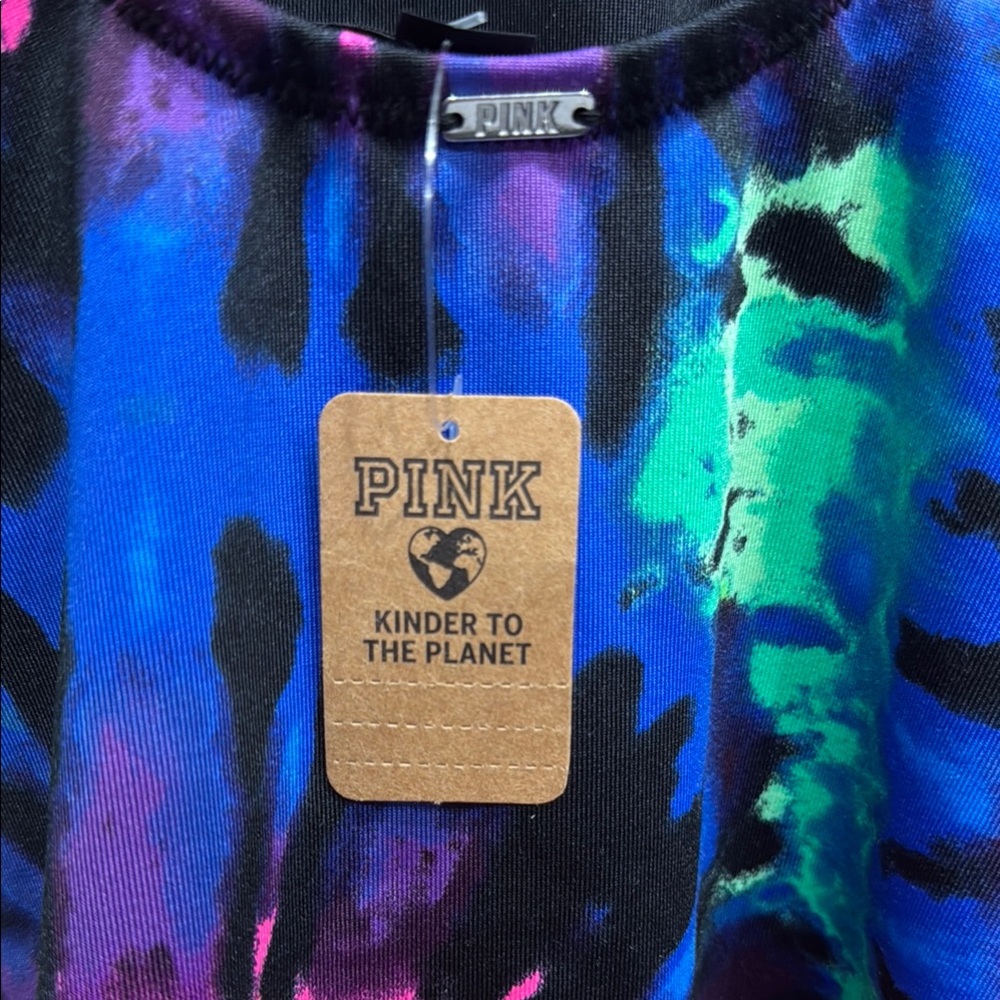 PINK VICTORIA SECRET -- ACTIVE SZ M -Colorful Tie-Dye Swimsuit - Picture 4 of 9
